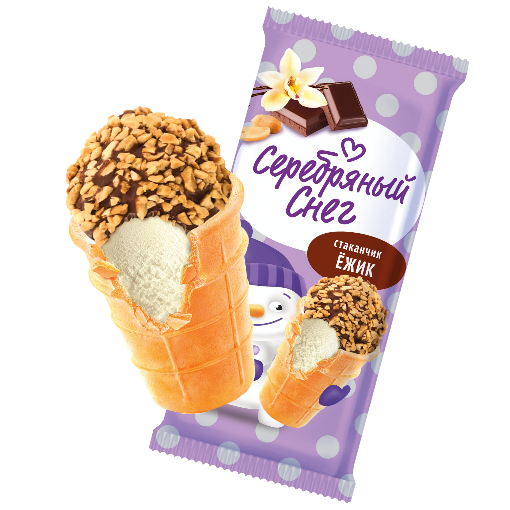 Ванильное мороженое в шоколадной глазури с арахисом
